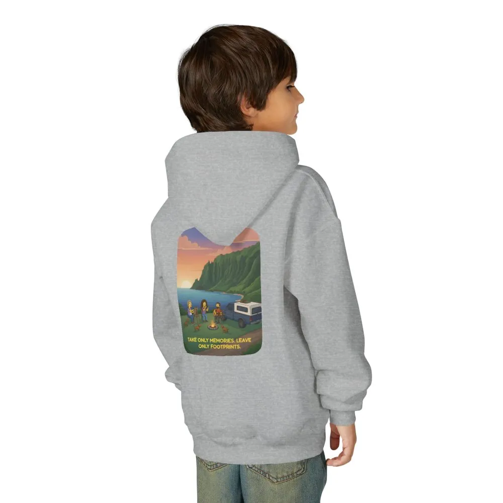 Youth Hoodie(Gildan) – "Take Only Memories-Leave Only Footprints (Design Sitcom-Line)
