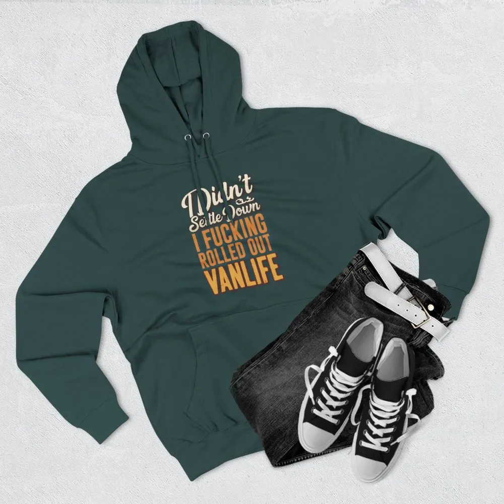 Three-Panel Fleece Hoodie - "Dind´t Settle Down" Design F**K-Line