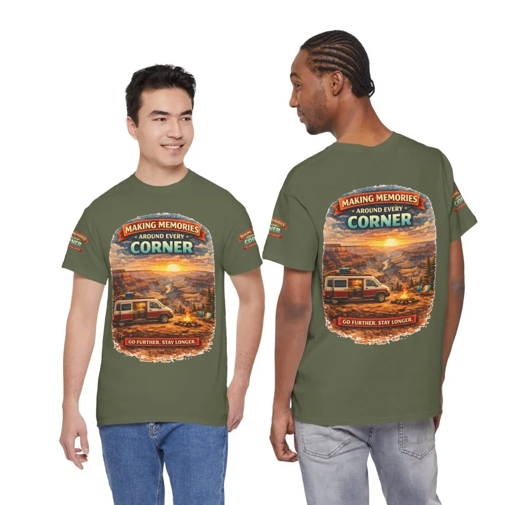 Unisex Heavy Cotton Tee — "Making Memories" Design Scenic-Line