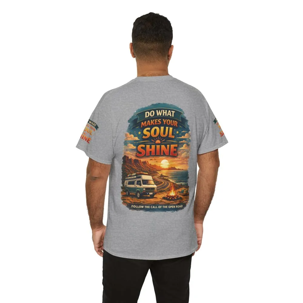Unisex Heavy Cotton Tee — "Do What Makes Your Soul Shine" Design Scenic-Line