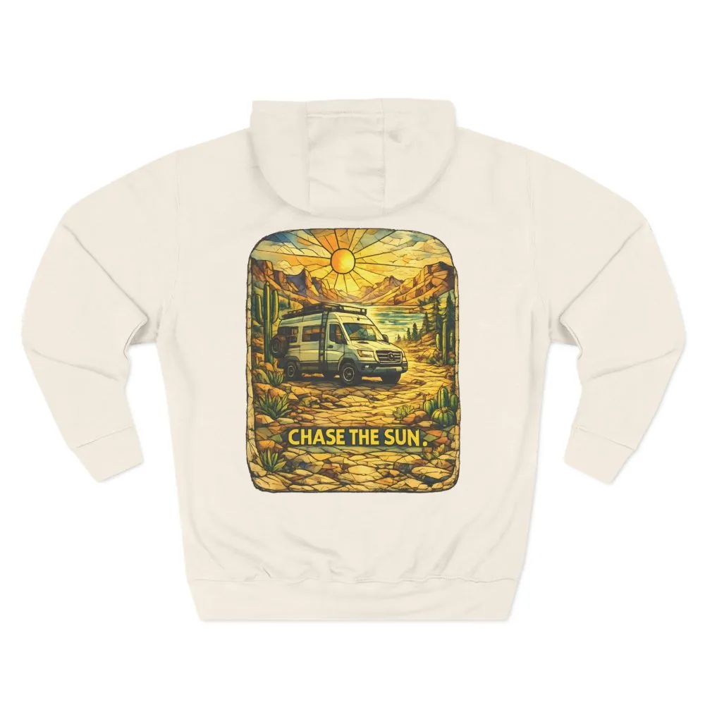 10219869836254847604_2048.jpeg Three-Panel Fleece Hoodie - "Chase The Sun" Design Cubic-Line