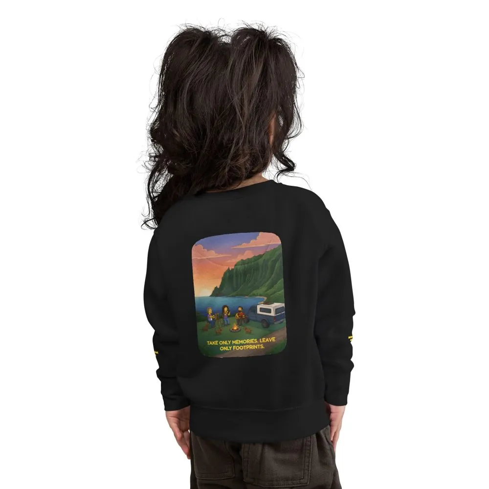 Toddler Sweatshirt - "Take Only Memories-Leave Only Footprints" (Design Sitcom-Line)