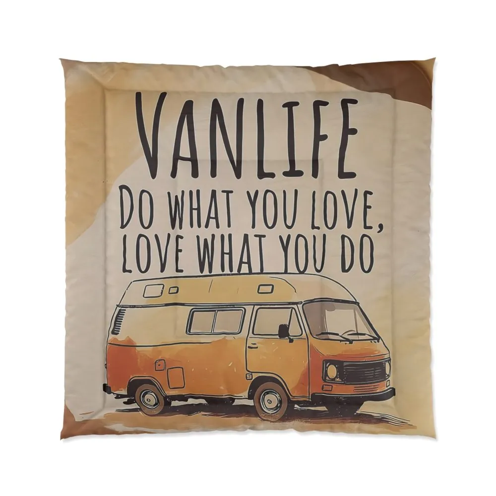 Comforter - "Do What You Love, Love What You Do" Vintage Camper Bedding