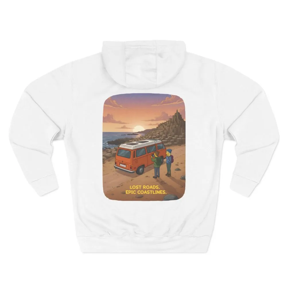10251225812605663934_2048.jpeg Three-Panel Fleece Hoodie - "Lost Roads Epic Coastlines" Design Sitcom-Line