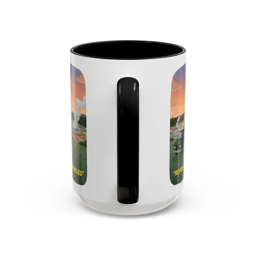 Accent Coffee Mug (11, 15oz) — "Roads Less Traveled" Design Sitcom-Line