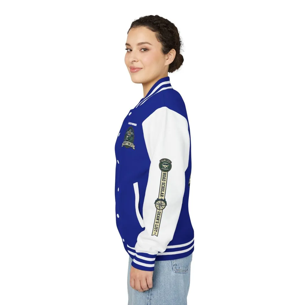10256995434507436465_2048.jpeg Unisex Heavyweight Letterman Jacket (Awdis) —"Adventure Academy" Road Trip Team Varsity Jacket