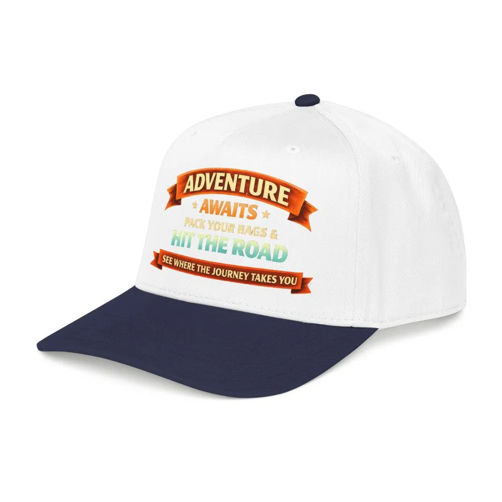10262309645785309082_2048.jpeg Baseball Cap - "Adventure Awaits-Pack Your Bags" Design Scenic-Line