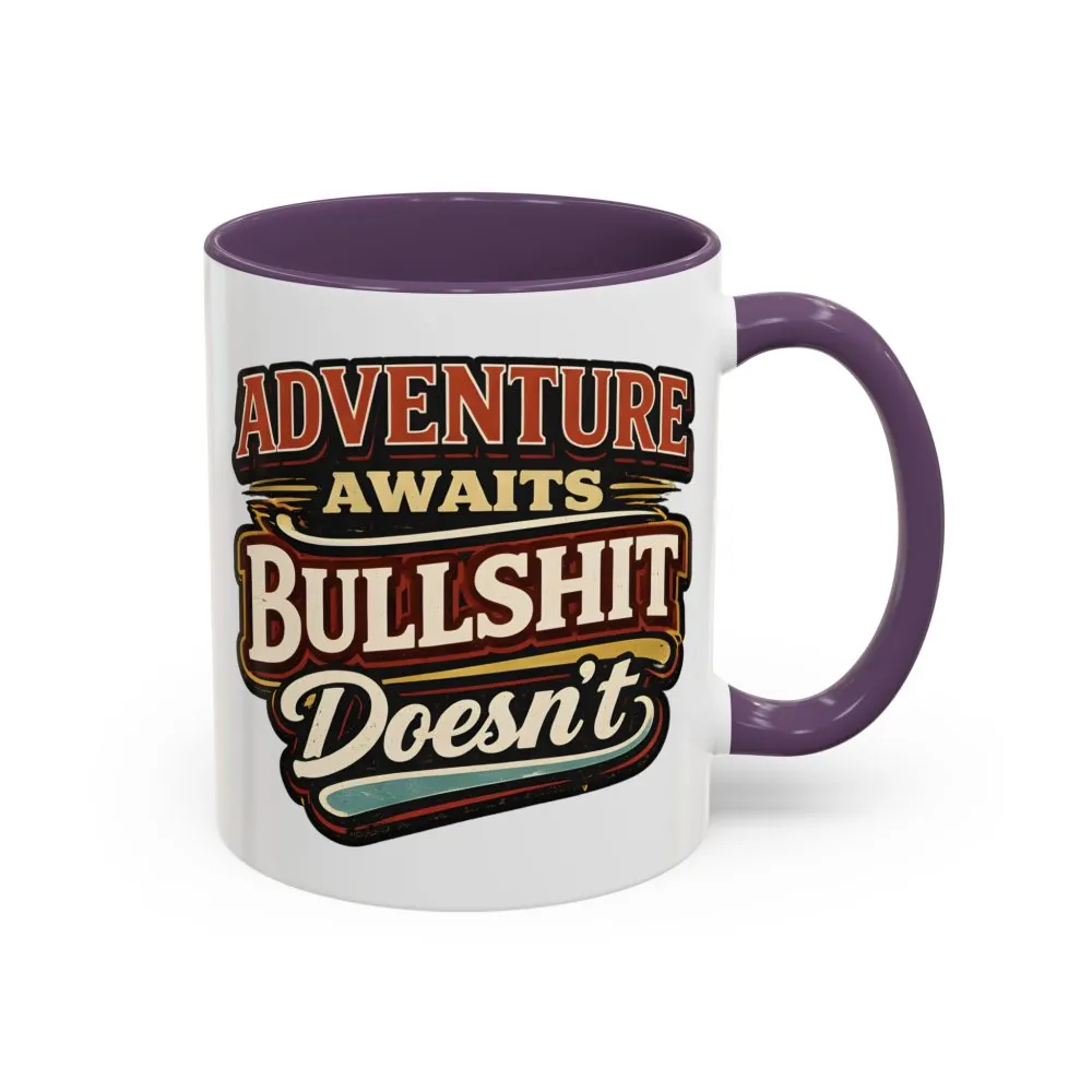 Accent Coffee Mug (11, 15oz) — "Adventure Awaits" Design F**K-Line