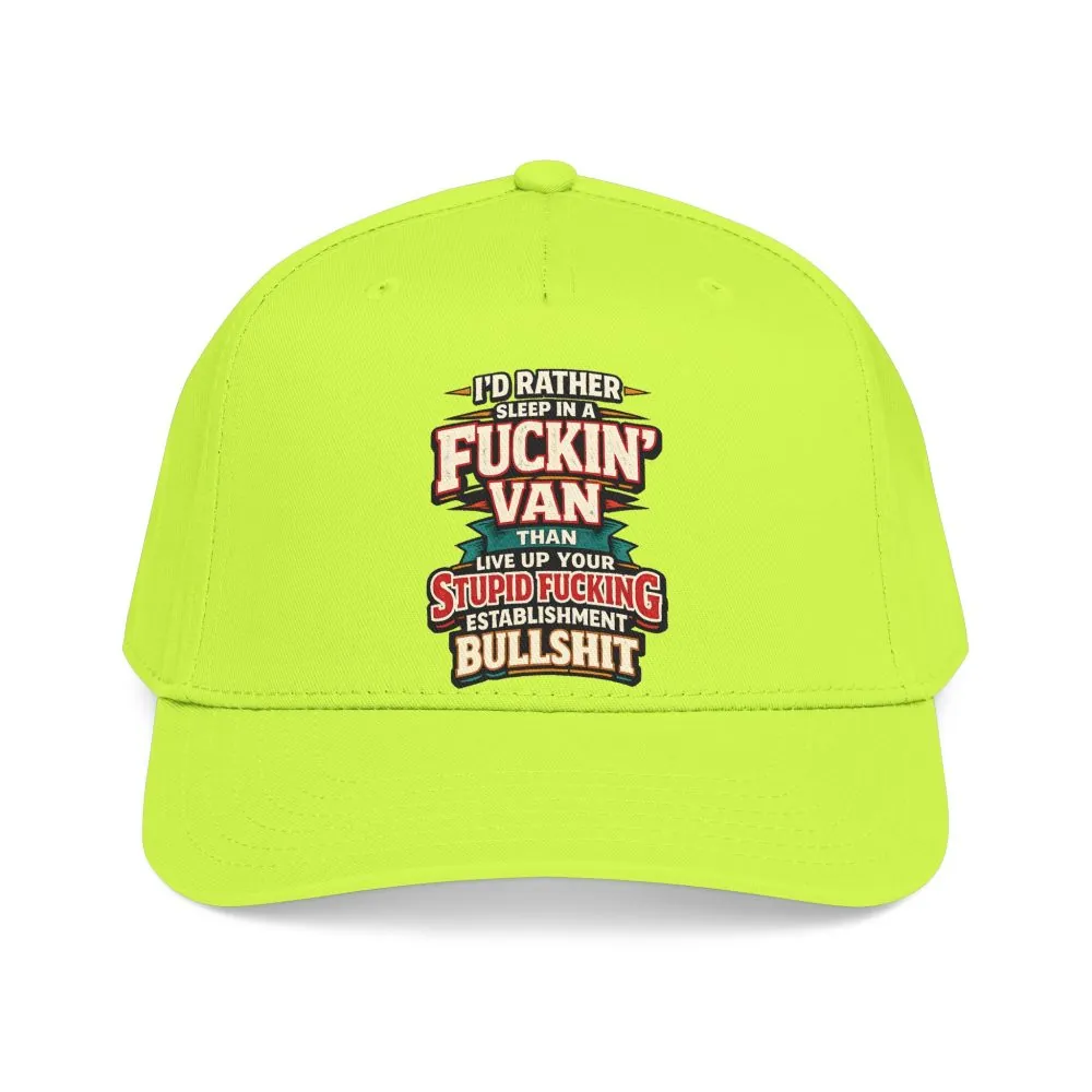 Baseball Cap - "I´d Rather Sleep in A Fucking Van" Design F**K-Line