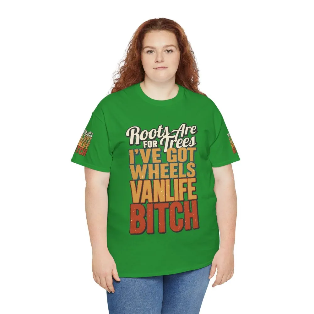 Unisex Heavy Cotton Tee — "Roots Are For Trees" Design F**K-Line