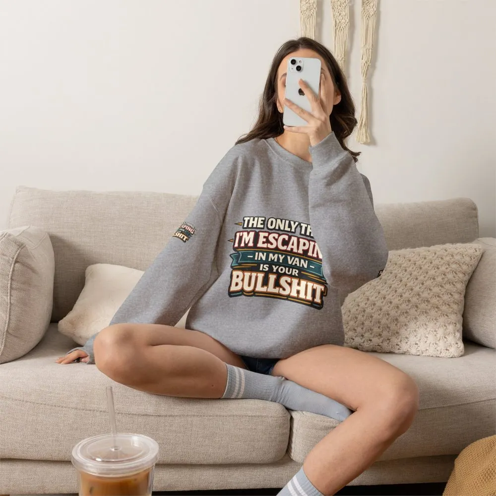 Unisex Heavy Blend™ Crewneck Sweatshirt — "The Only Thing I´m Escaping" Design F**K-Line