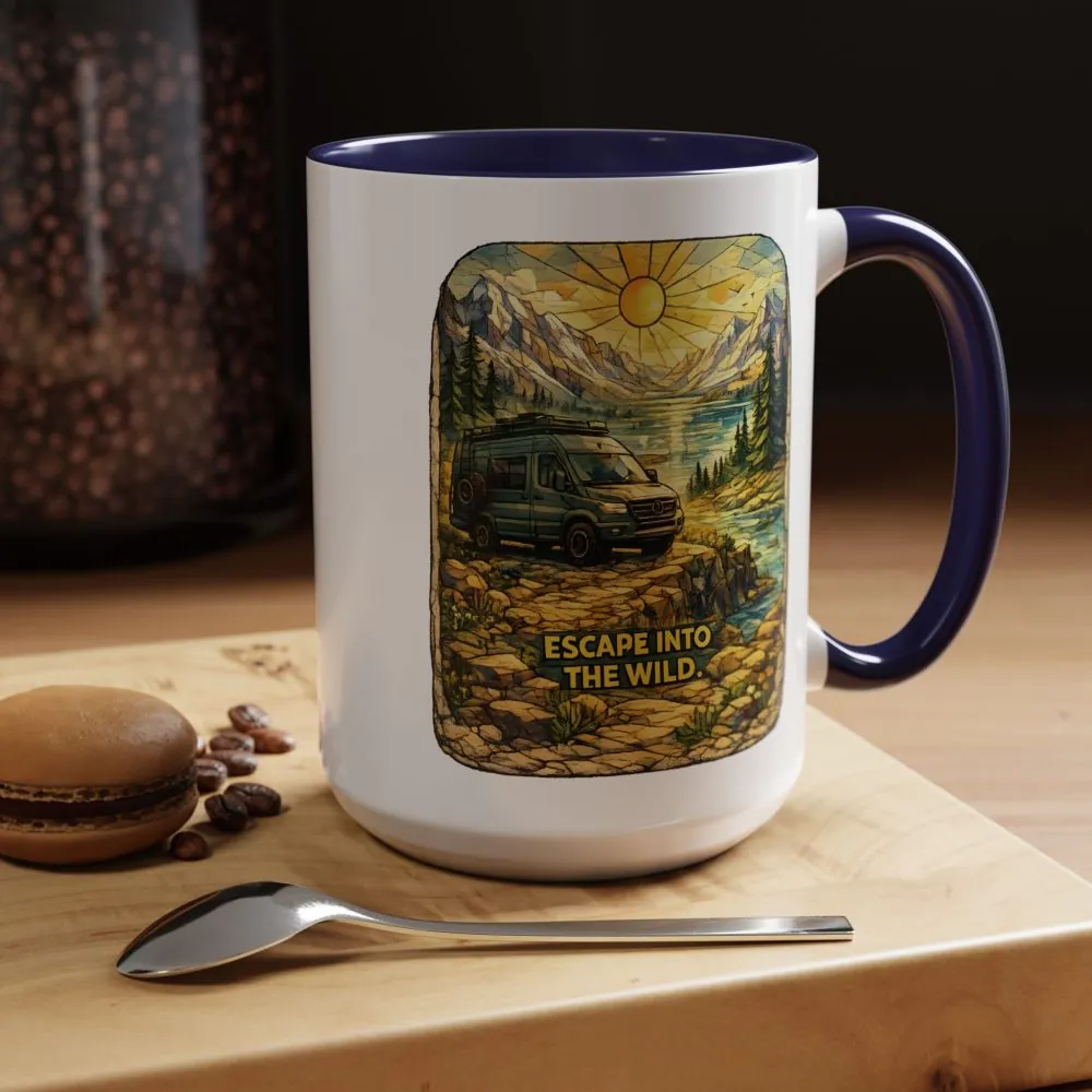10329968352514308247_2048.jpeg Accent Coffee Mug (11, 15oz) — "Escape Into The Wild" Design Cubic-Line