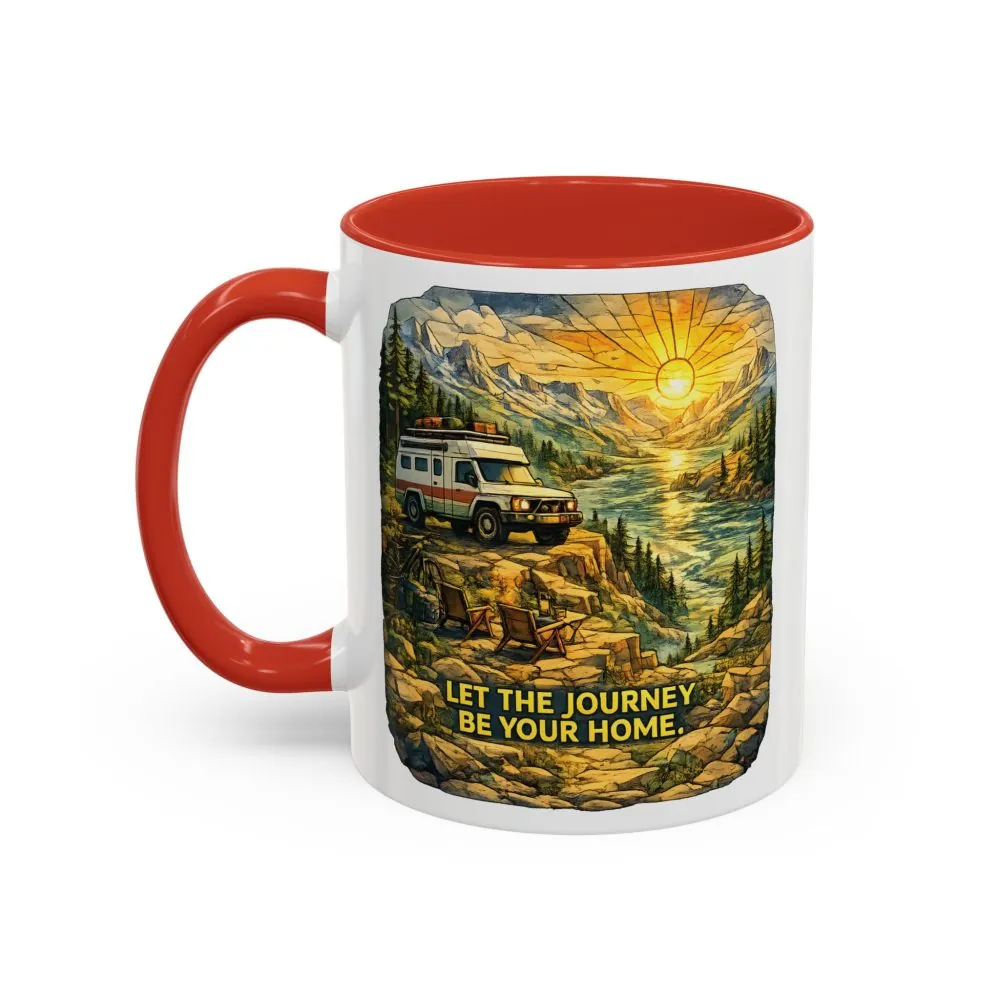 10353511093124596559_2048.jpeg Accent Coffee Mug (11, 15oz) — "Let The Journey Be Your Home" Design Cubic-Line