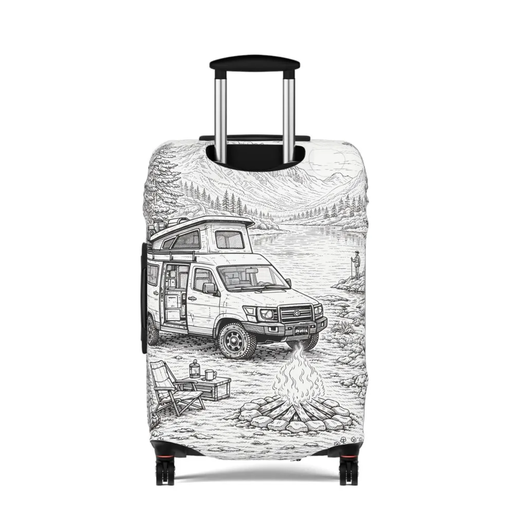 10356961331350116475_2048.jpeg Luggage Cover — Adventure Camper Sketch Travel Suitcase