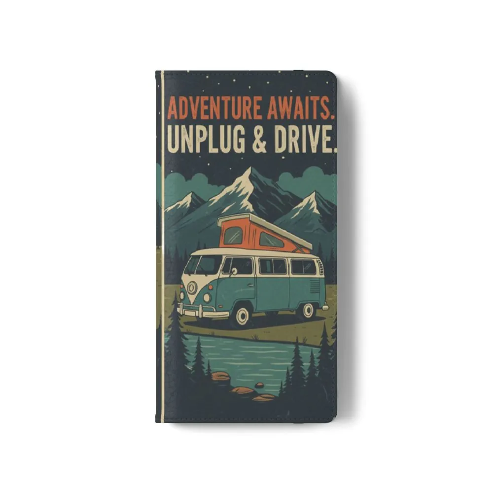 Flip Phone Case — "Fuel Your Journey, Not the Wifi" Wallet Cover