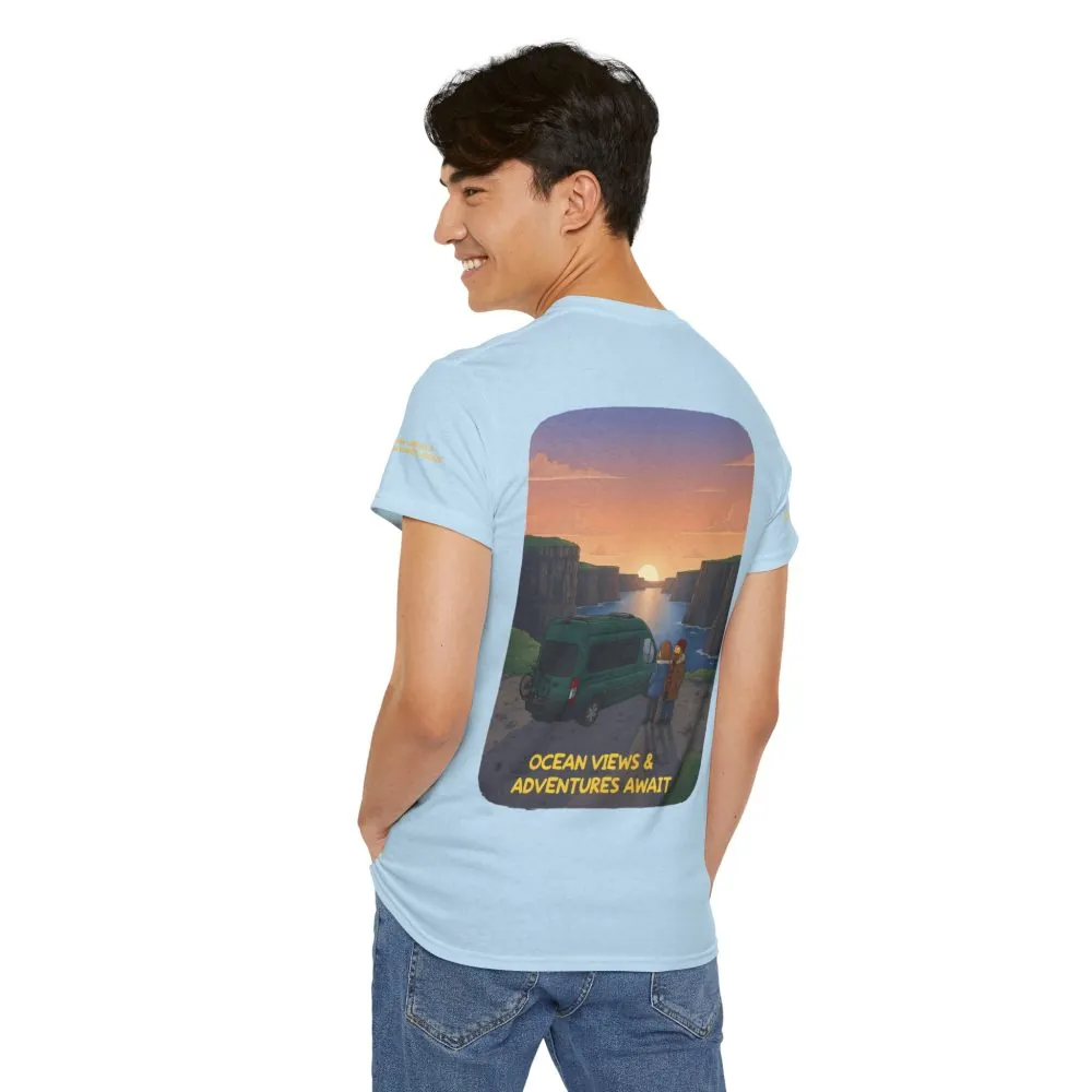10364909079607346662_2048.jpeg Unisex Heavy Cotton Tee — "Ocean Views-Adventures Awaits" Design Sitcom-Line