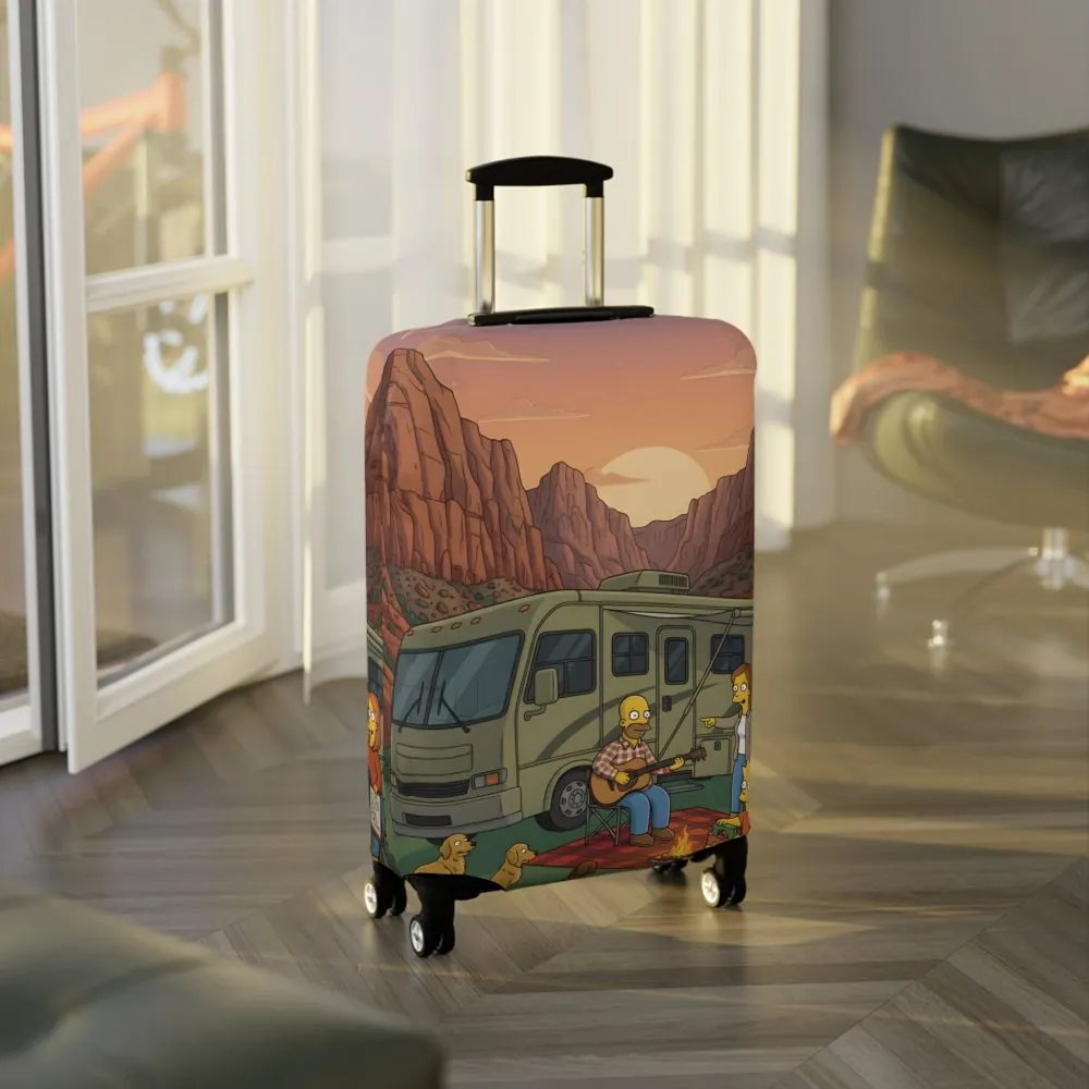 10371648397737168869_2048.jpeg Luggage Cover — Adventure Camper Sketch Travel Suitcase(Design Sitcom-Line)