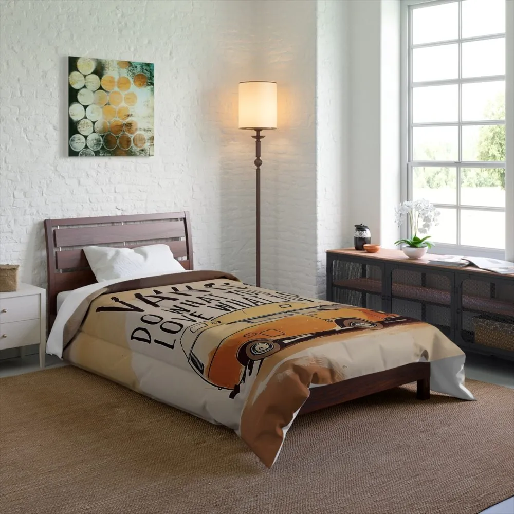 Comforter - "Do What You Love, Love What You Do" Vintage Camper Bedding