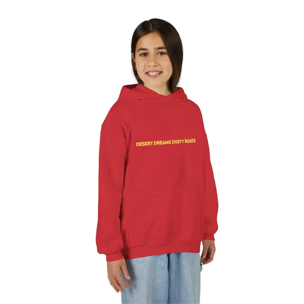 Youth Hoodie(Gildan) – "Desert Dreams Dusty Roads" (Design Sitcom-Line)