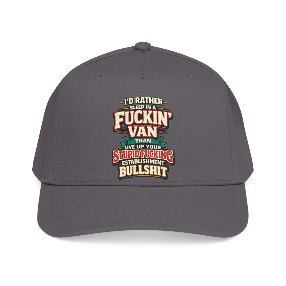 Baseball Cap - "I´d Rather Sleep in A Fucking Van" Design F**K-Line