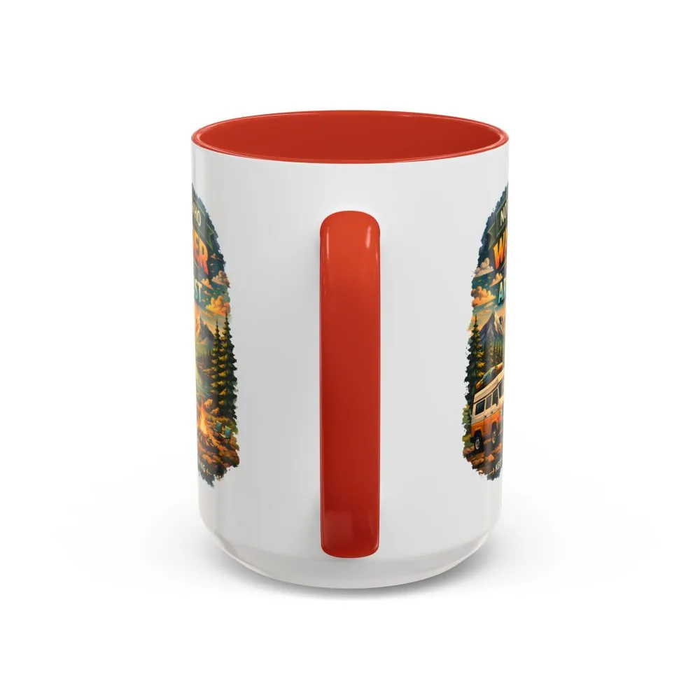 Accent Coffee Mug (11, 15oz) — "Not All Who Wander Are Lost" Design Scenic-Line