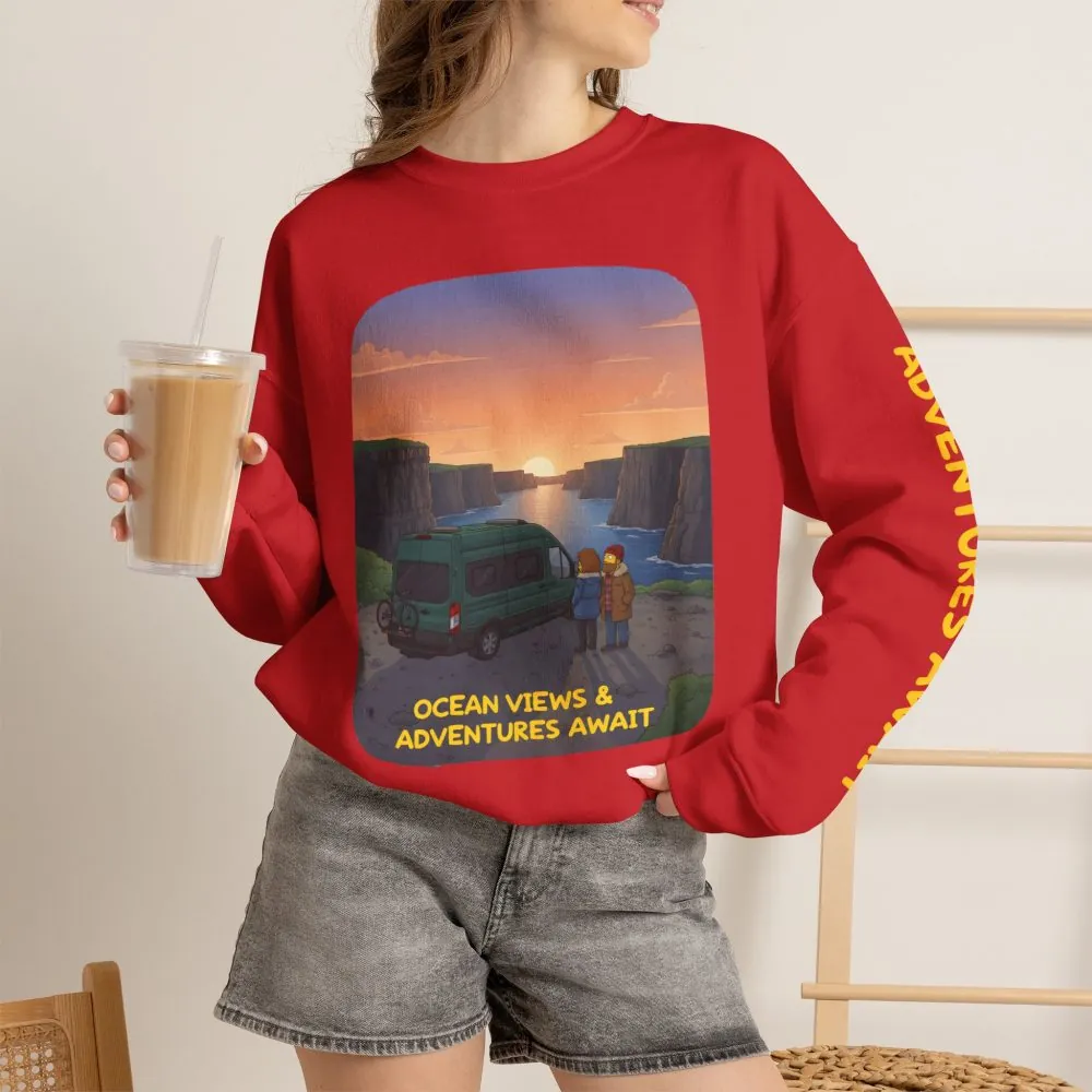 1040798069357539278_2048.jpeg Unisex Heavy Blend™ Crewneck Sweatshirt — "Ocean Views-Adventures Awaits" Design Sitcom-Line