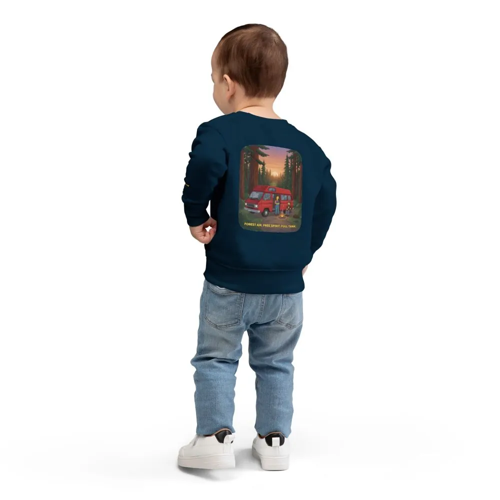 10417915050843882132_2048.jpeg Toddler Sweatshirt - "Forest Air Free Spirit Full Tank" (Design Sitcom-Line)
