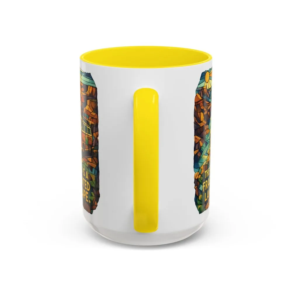 10422758814324029719_2048.jpeg Accent Coffee Mug (11, 15oz) — "The Road Is A Fragmented Landscape" Design Cubic-Line