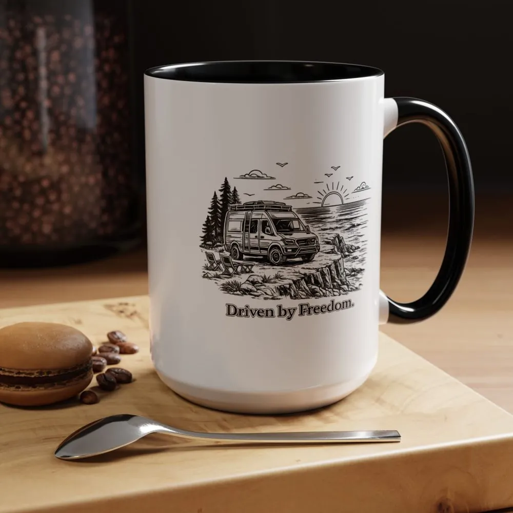 10433851020750998623_2048.jpeg Accent Coffee Mug (11, 15oz) — "Driven By Freedom" Design Minimal-Line