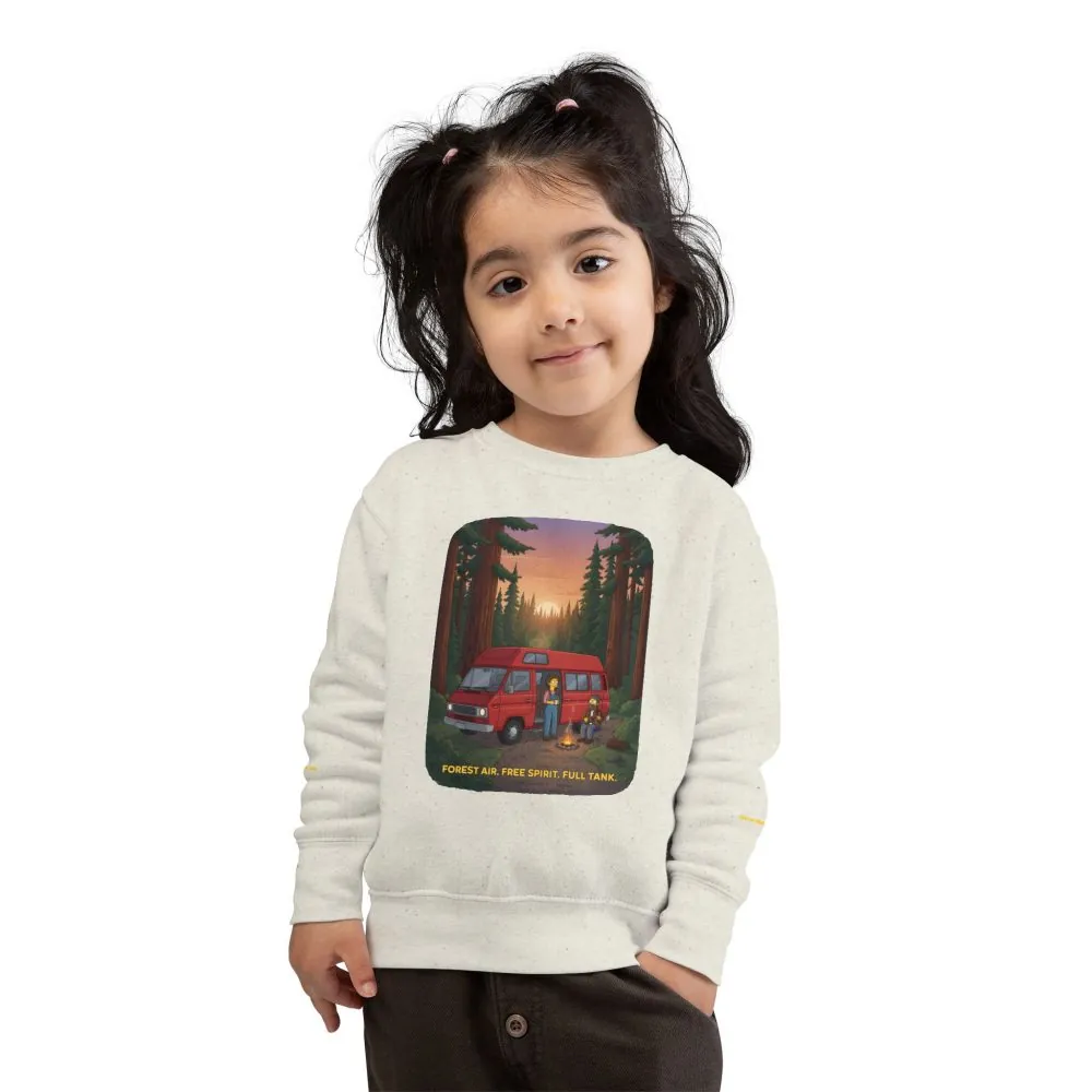 10437021219867366490_2048.jpeg Toddler Sweatshirt - "Forest Air Free Spirit Full Tank" (Design Sitcom-Line)