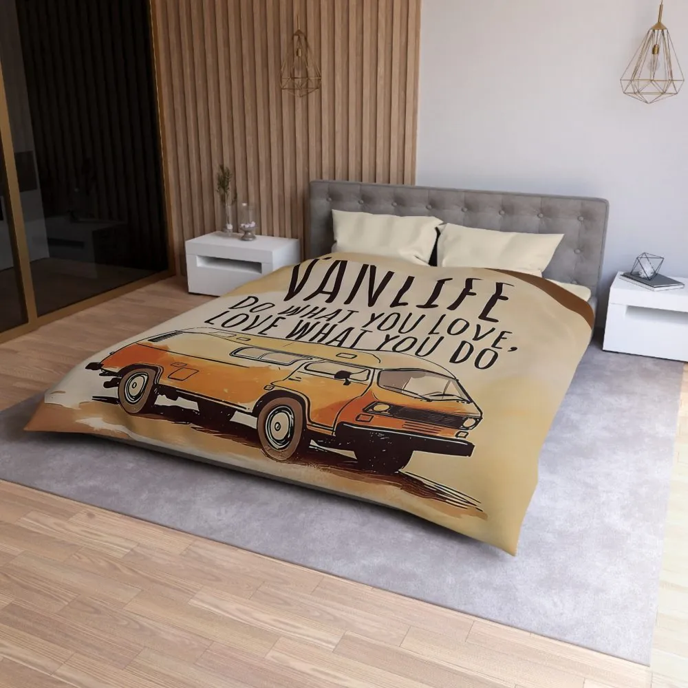 Duvet Cover – "Do What You Love, Love What You Do" Camper Comforter
