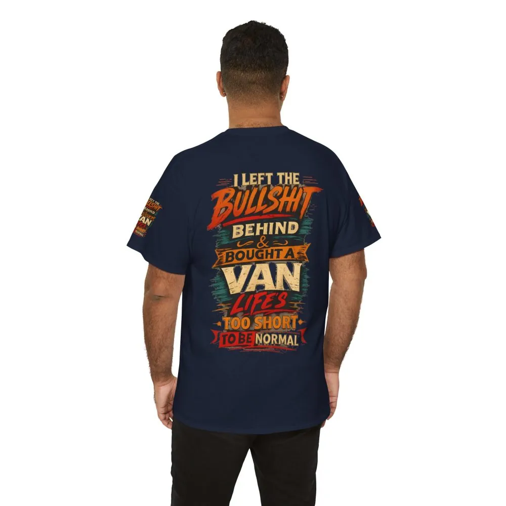 Unisex Heavy Cotton Tee — "I Left The Bullshit" Design F**K-Line