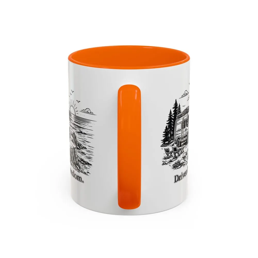 10488411956494635774_2048.jpeg Accent Coffee Mug (11, 15oz) — "Driven By Freedom" Design Minimal-Line
