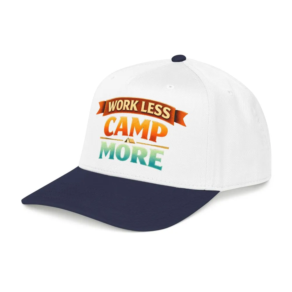 10504204079744505147_2048.jpeg Baseball Cap - "Work Less-Camp More" Design Scenic-Line