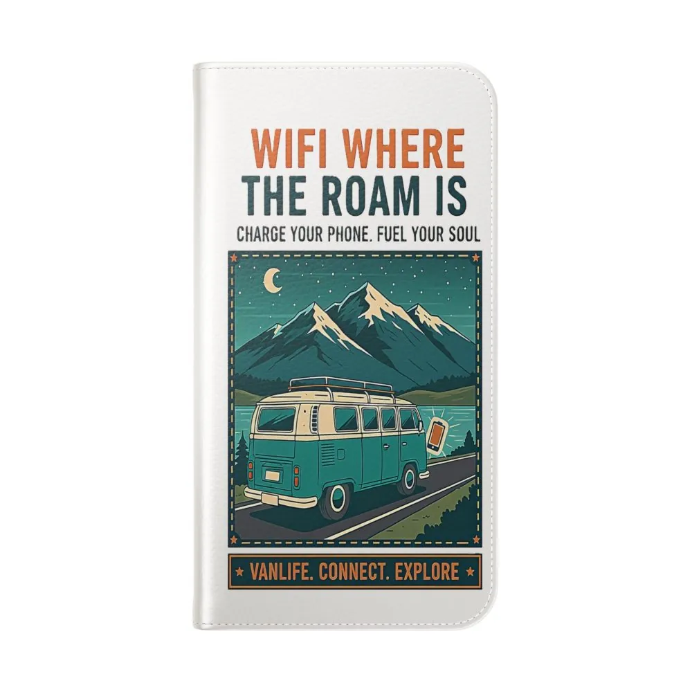 10509104969022550028_2048.jpeg Flip Phone Case — “WiFi Where the Roam Is” Vanlife Wallet Case