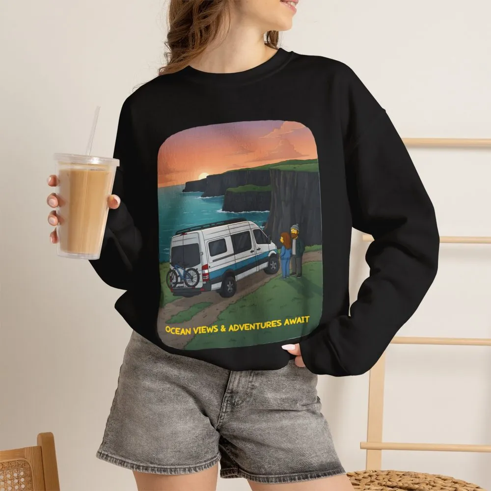 10516122916190710196_2048.jpeg Unisex Heavy Blend™ Crewneck Sweatshirt — "Ocean Views-Adventures Awaits" Design Sitcom-Line