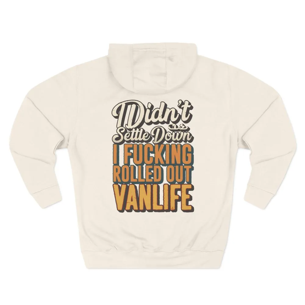Three-Panel Fleece Hoodie - "Dind´t Settle Down" Design F**K-Line