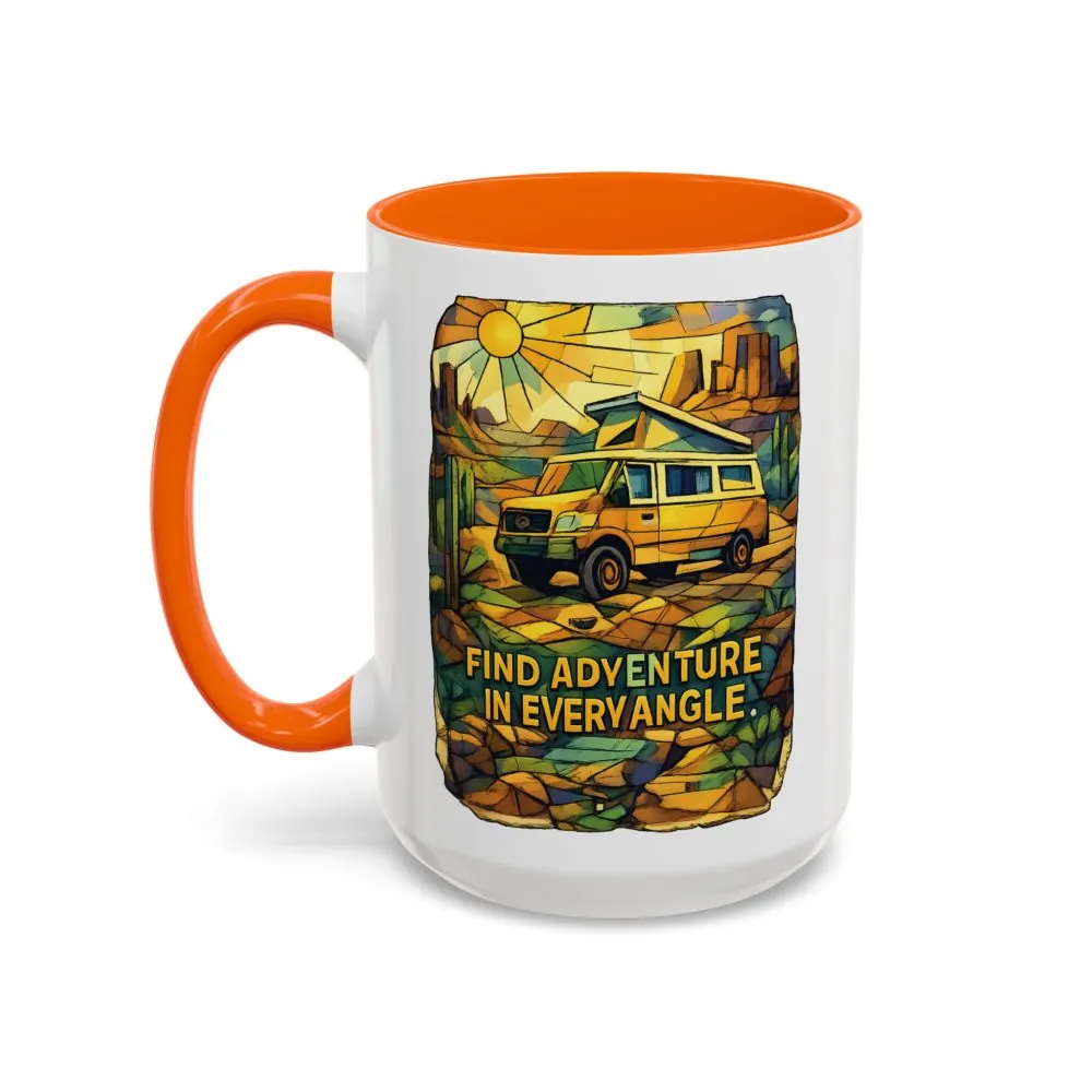 10524265331434428802_2048.jpeg Accent Coffee Mug (11, 15oz) — "Find Adventure In Every Corner" Design Cubic-Line