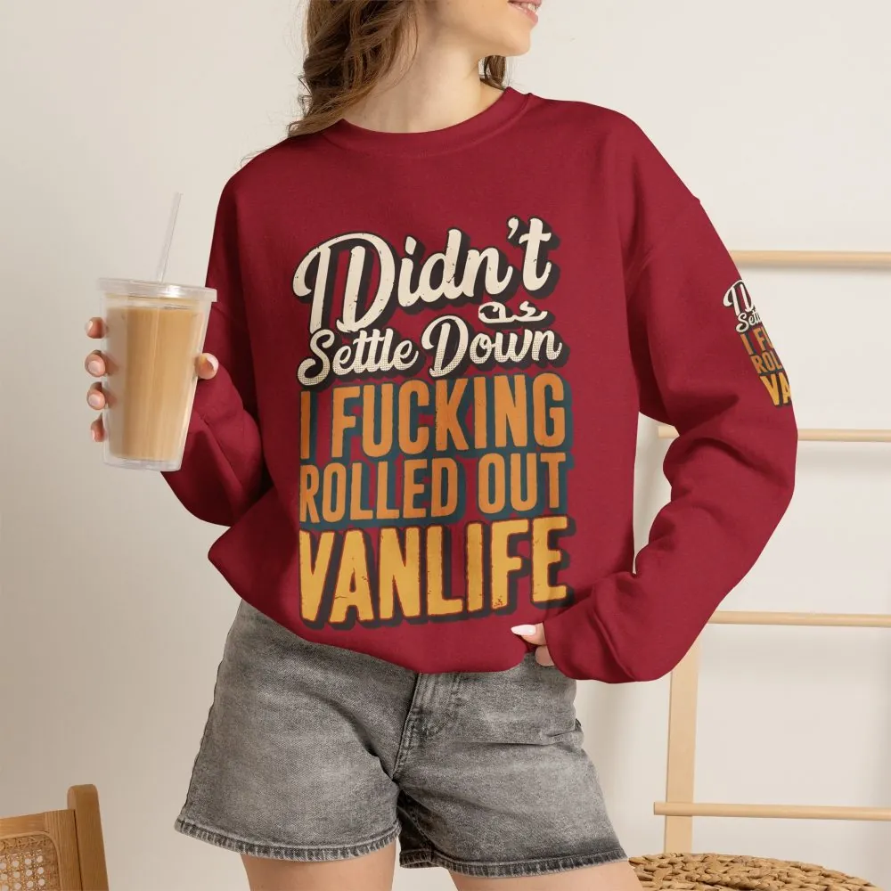 Unisex Heavy Blend™ Crewneck Sweatshirt — "Dind´t Settle Down" Design F**K-Line