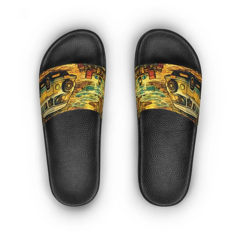 Women's Slide Sandals - VW Camper Van Slides (Cubic-Line)