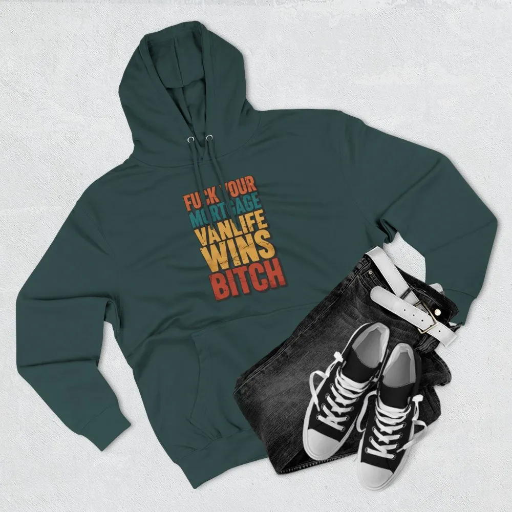 Three-Panel Fleece Hoodie - "Fuck Your Mortgage" Design F**K-Line