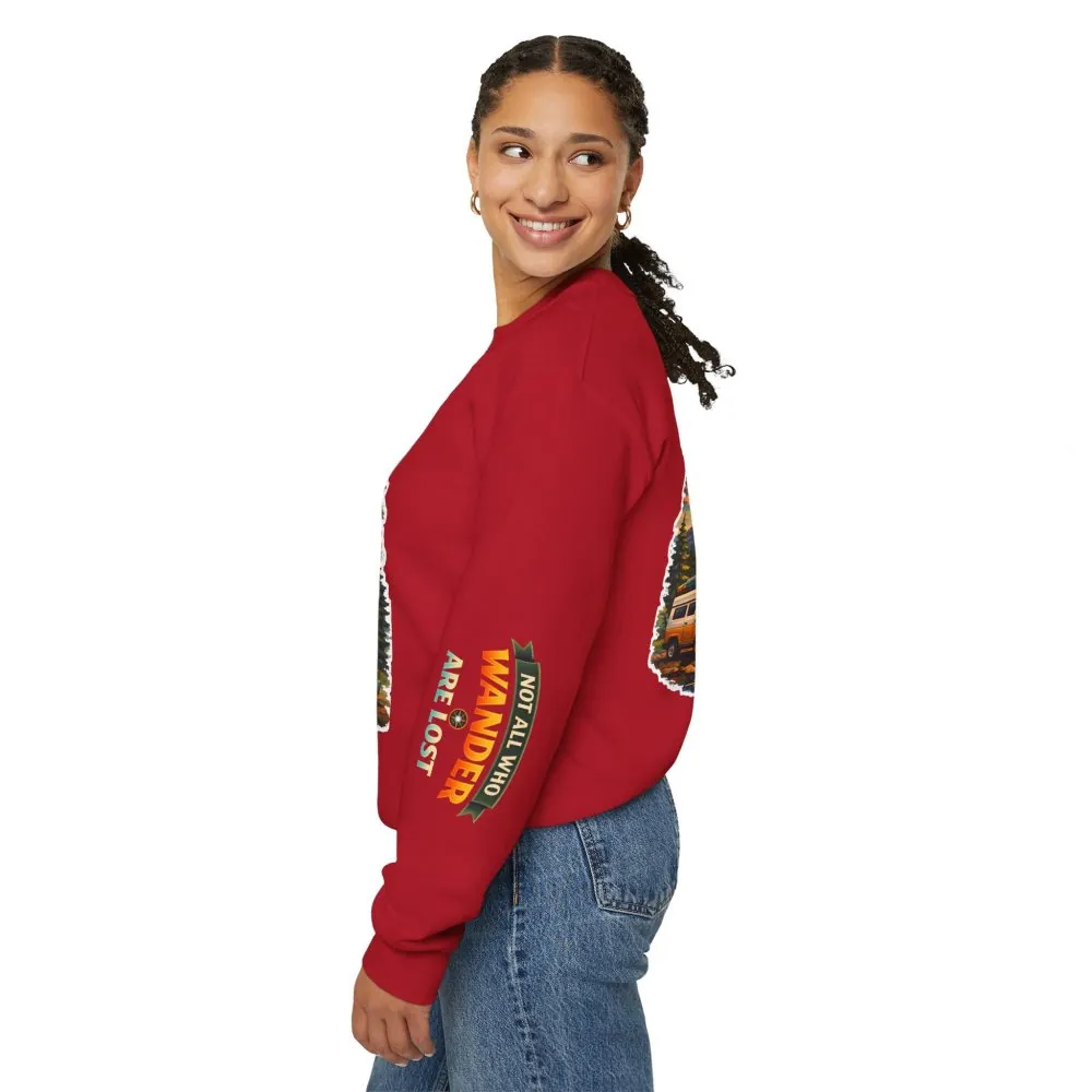 10576032793904888192_2048.jpeg Unisex Heavy Blend™ Crewneck Sweatshirt — "Not All Who Wander Are Lost" Design Scenic-Line