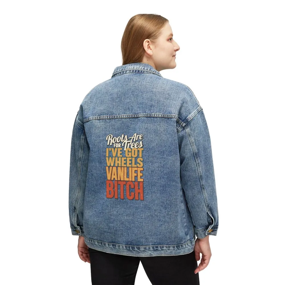 10592652191254219612_2048.jpeg Women's Denim Jacket — "Roots Are For Trees" Design F**K-Line