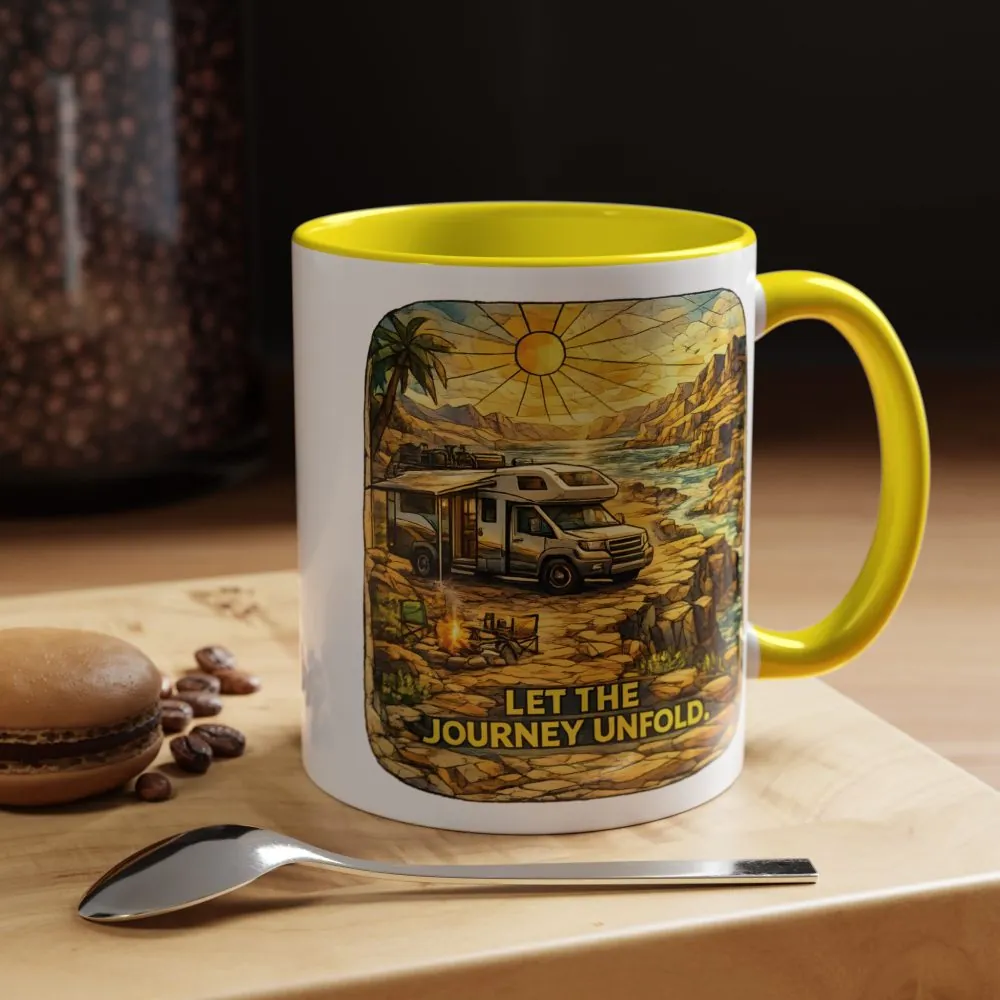 1059298741220632641_2048.jpeg Accent Coffee Mug (11, 15oz) — "Let The Journey Unfold" Design Cubic-Line