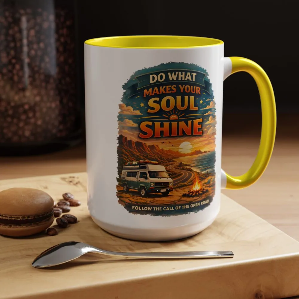 10623698919362825726_2048.jpeg Accent Coffee Mug (11, 15oz) — "Do What Makes Your Soul Shine" Design Scenic-Line