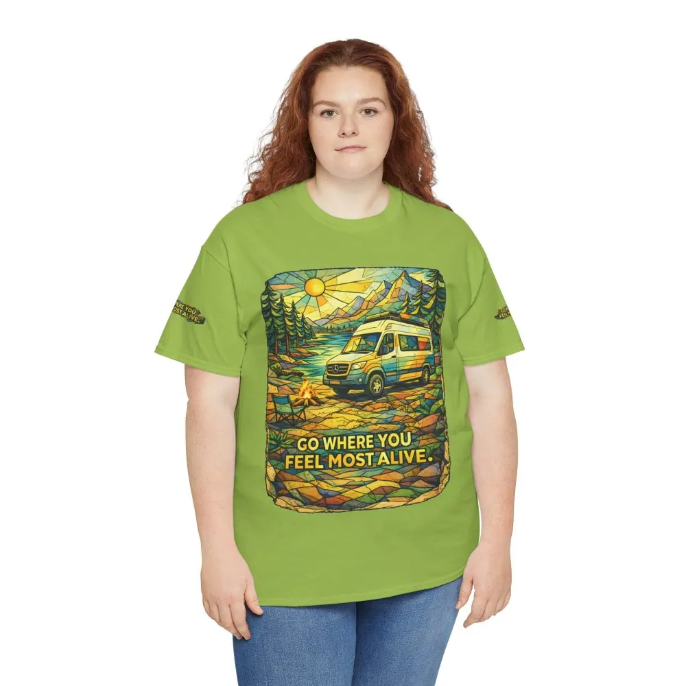 10670482814160837076_2048.jpeg Unisex Heavy Cotton Tee — "Go Where You Feel Most Alive" Design Cubic-Line