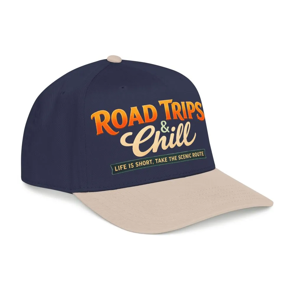 Baseball Cap - "Road Trips And Chill" Design Scenic-Line