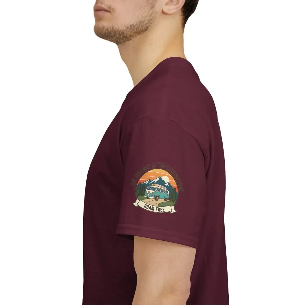 10716830218395271822_2048.jpeg Unisex Heavy Cotton Tee — "The Journey Is The Destination" Roam Free Travel Shirt
