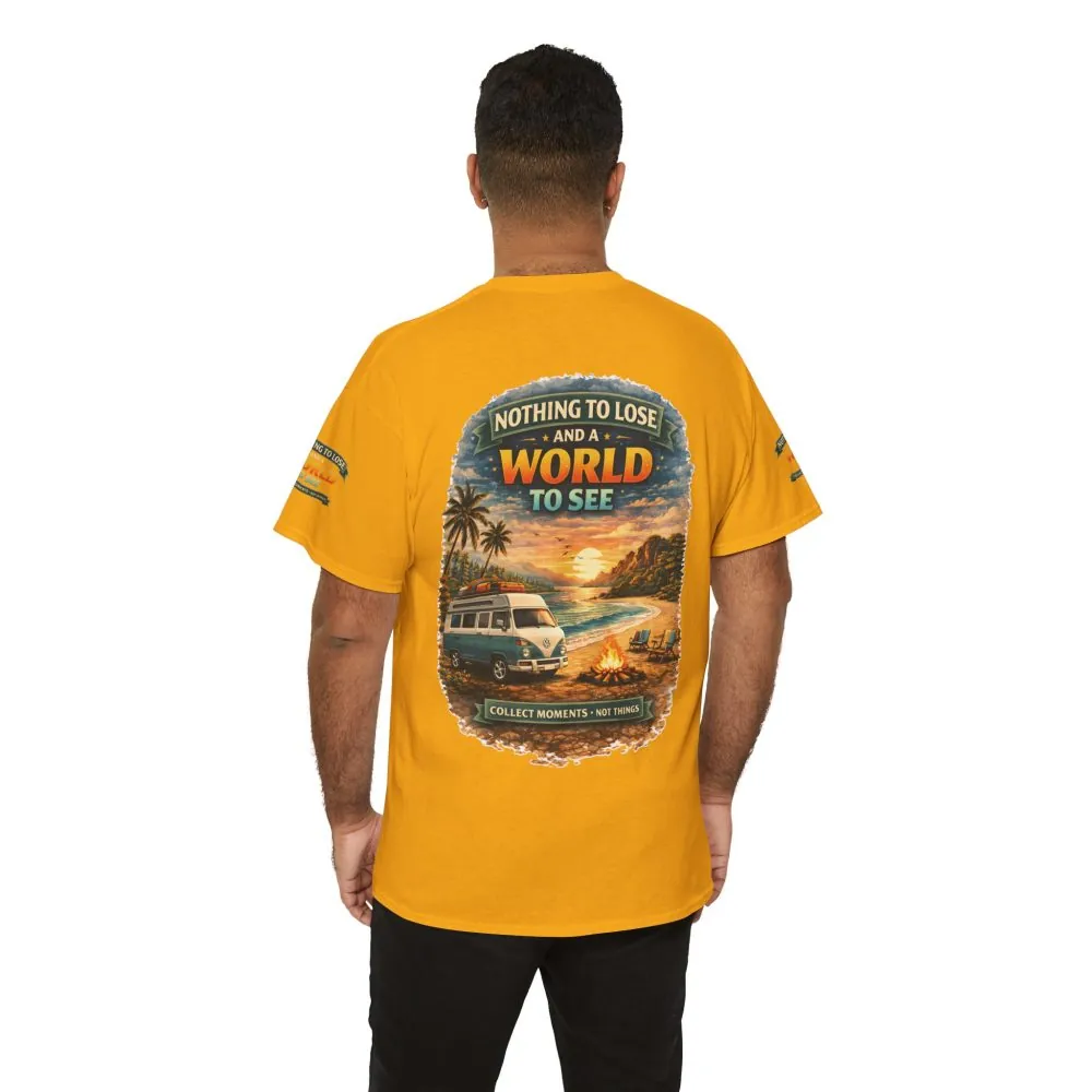 Unisex Heavy Cotton Tee — "Nothing To Lose " Design Scenic-Line