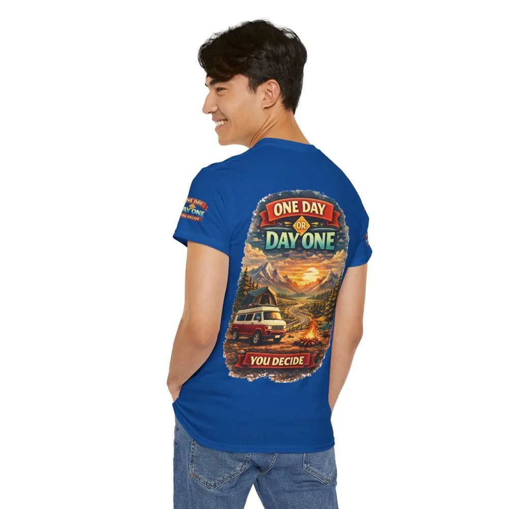 10732212493659885573_2048.jpeg Unisex Heavy Cotton Tee — "One Day Or Day One" Design Scenic-Line
